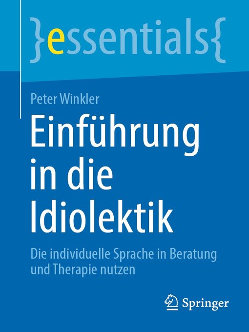 Title details for Einführung in die Idiolektik by Peter Winkler - Available